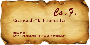 Csincsák Fiorella névjegykártya